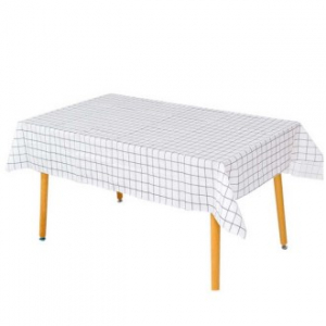 CD248 에코라이프 베이직 심플 격자 식탁보 pvc (137*137cm)