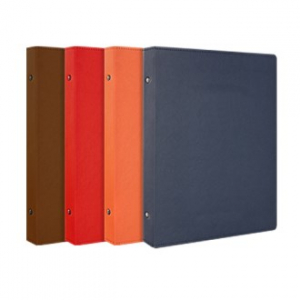 솔리드 가죽 파일 (바인더) -오렌지 ※금박 가능