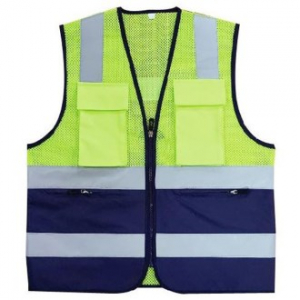 하단 배색 왕망사 신호수 조끼 AD-411