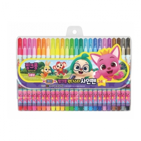 어린이 교구] 지구화학)핑크퐁 원더스타 싸인펜 24색 #2