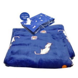 GEO Lovely 극세사 캣츠 무릎담요 140cmx92cm // KC인증 // 쇼핑백 증정