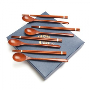 숨쉬는 나무 옻칠 물방울 수저 4인 선물세트