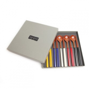 숨쉬는 나무 오방달 수저 5인 선물세트