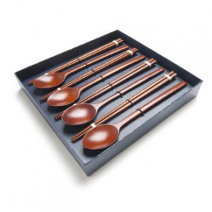 숨쉬는 나무 옻칠 수저 4인 선물세트