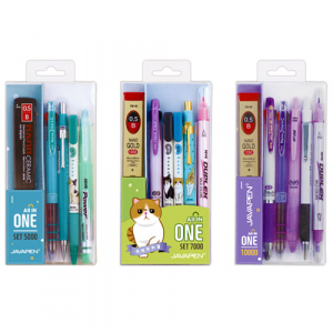 종합 필기구 세트 3가지 ( 멀티 펜+단색펜+형광펜+샤프+샤프심)