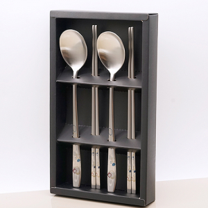 자갈 부부 수저세트