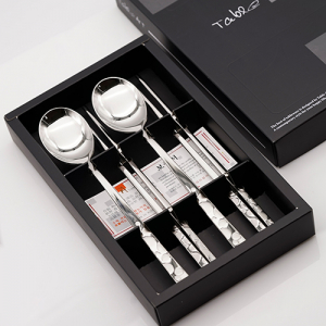 물방울샌딩 부부 수저세트