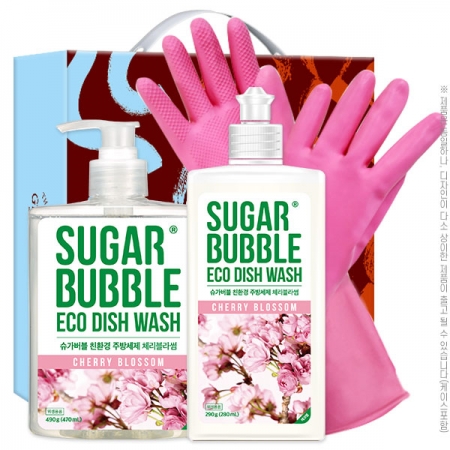 슈가버블 주방세제490펌프 주방세제290용기 고무장갑32cm(3종) #3