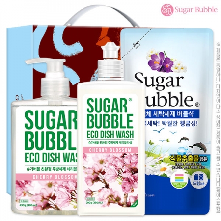 슈가버블 주방세제490펌프 주방세제290용기 세탁세제300리필(3종) #2