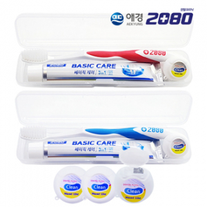 뉴 애경 2080 칫솔+2080 치약+치실 오리지널 / 칫솔 치약 세트