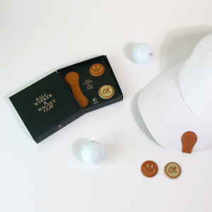 페니체 스마일 고급가죽 볼마커2개 & 모자클립1개 세트 // 국내제작