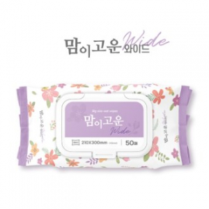 맘이고운 와이드 대형 물티슈 50매 (엠보싱)