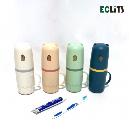 에클리츠 휴대용 곰돌이 칫솔통 칫솔 페리오 치약 세트 칫솔 꽂이 칫솔 보관함 양치컵 #2