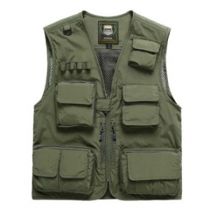 CD067 네이쳐 베이직 봄 / 가을 캐주얼 야외 낚시 조끼