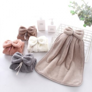 CD482 모리타올 걸이형 리본 핸드타올, 화장실타올, 주방타올 33x33cm