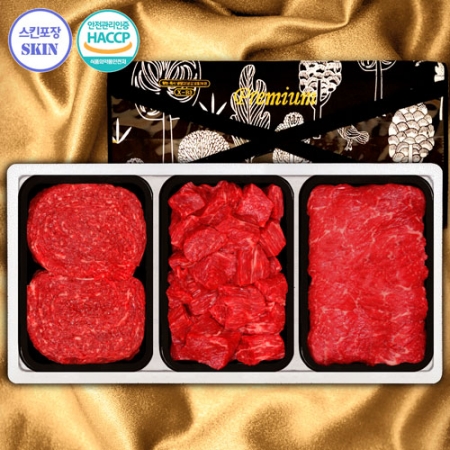 [22년추석][냉장/스킨포장]1등급횡성한우 3P 1호 (불/국/산3)(면세) #3