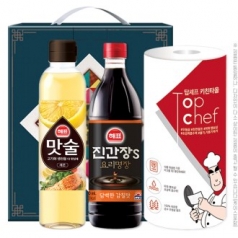 해표 맛술500ml 진간장500ml 롤타입키친타올(3종)