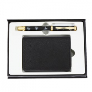 금장 수성펜 비즈니스 소가죽 명함지갑 입사선물