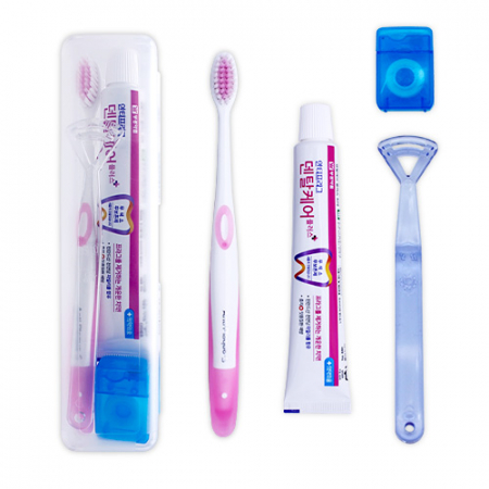 여행용치약칫솔세트 14호 (안티프라그 치약+칫솔+혀클리너+치실) #2