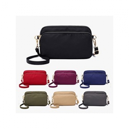 가벼운 방수 원단 미니 크로스백, 여권 가방 22*14*7cm #2