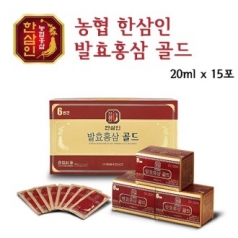 한삼인 발효 홍삼골드 20㎖ x 15포 + 쇼핑백