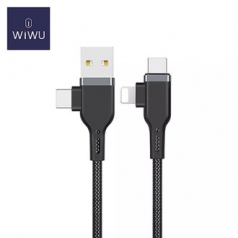 WiWU 4in1 고속 충전 멀티 케이블 PT06 USB, C타입, 8핀