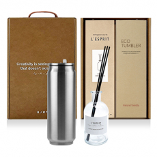 레스쁘리 고급 우유병 디퓨저 세트 O (BASIC 디퓨저 (150ml) + 캔 텀블러 500ml)