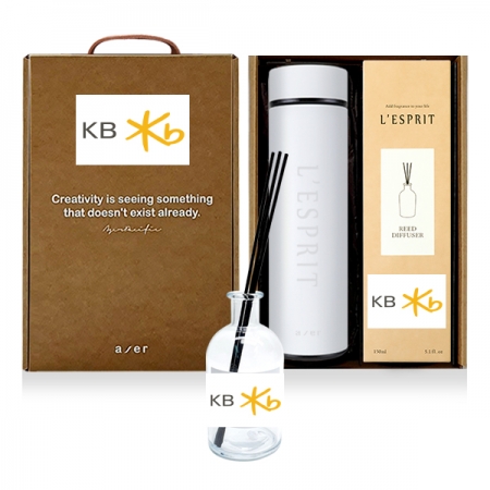 레스쁘리 고급 우유병 디퓨저 세트 N (BASIC 디퓨저 (150ml) + 제네시스 텀블러 500ml) #3