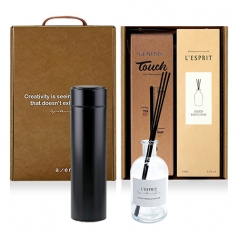 레스쁘리 고급 우유병 디퓨저 세트 M (BASIC 디퓨저 (150ml) + 제네시스 터치 온도계 텀블러 500ml)