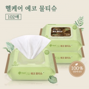 헬케어 에코 물티슈 40g, 캡형 102매