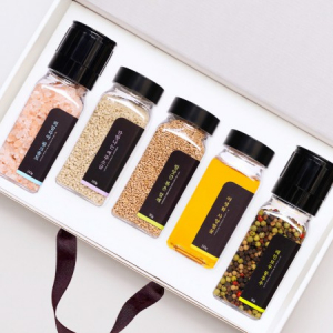 블랙라벨 그라인더 5조 고급 소금선물세트