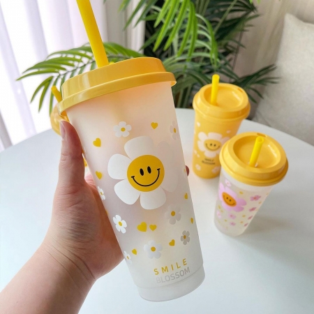 스마일 리유저블 블라썸 텀블러_반투명 물병 물통 #4