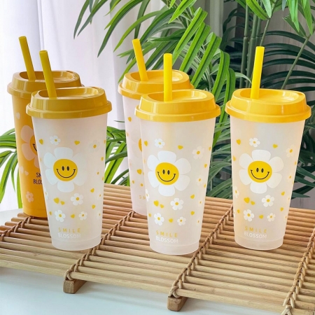 스마일 리유저블 블라썸 텀블러_반투명 물병 물통 #2