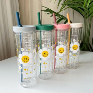 스마일 데이지 TEA망 텀블러 리유저블 850ml