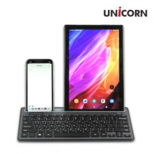 유니콘 멀티 페어링 블루투스 키보드 스마트폰 태블릿거치 저소음 무선 키보드 BK-500SB