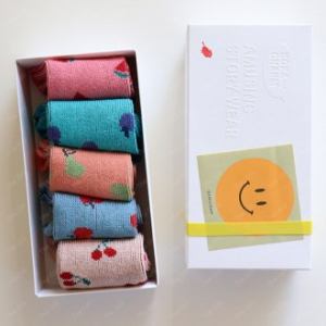 꼬까참새 양말 새콤달콤 5p, 키즈양말 세트 어린이집 양말 선물세트