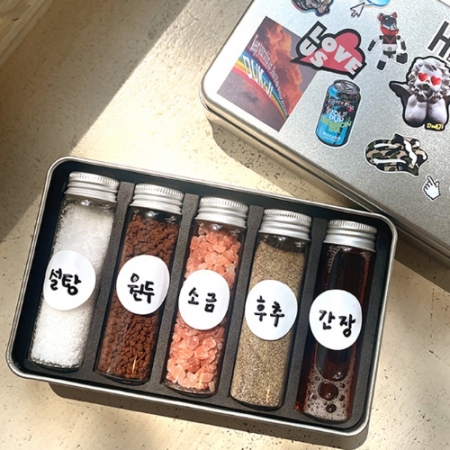 캠핑양념통 풀세트 조미료 주방 소스통 파우치 유리병 #2