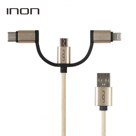 [케이블] 아이논 3in1데이터 고속충전 멀티 케이블 0.5M #5