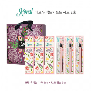 코랄 에코 친환경 치약, 밍크 칫솔 3P 세트