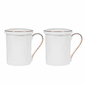 영국R 본차이나 모던골드 뚜껑머그 2조 4p