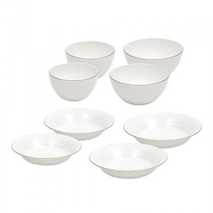 영국R 본차이나 모던골드 2인 세트 8p