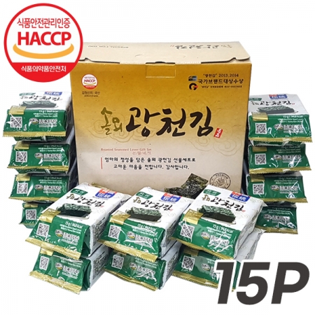 광천김,선물세트/명절선물/김세트/김선물/파래김(15P) #2