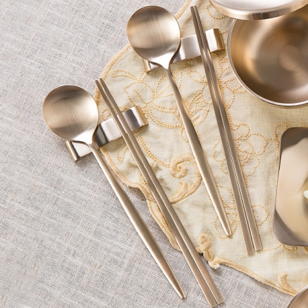 수타미 방짜유기 달 어른 수저세트 3P #4