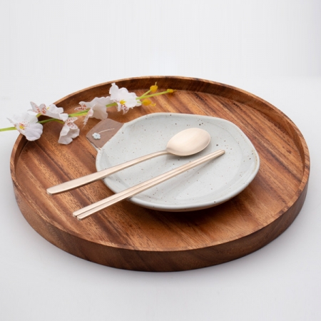 수타미 방짜유기 넓은 어린이 수저세트 3P #4