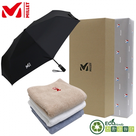 밀레 완전자동 3단 7K 우산 + 160g 면사 타올세트 #2