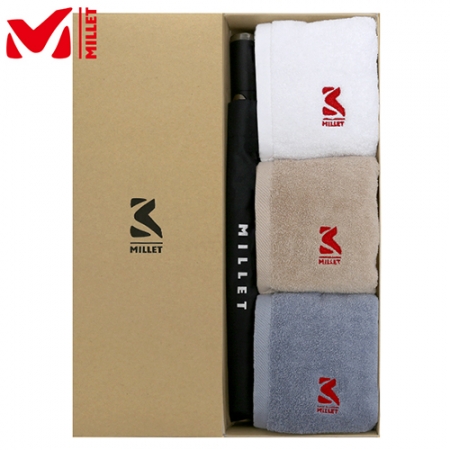 밀레 2단 자동 우산 + 160g 면사 타올 3P 세트 #2