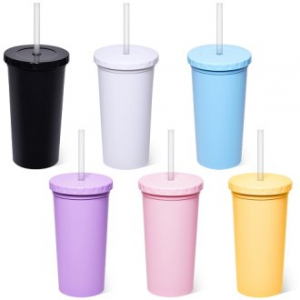 (H-007) 리유저블 원컬러 빨대 텀블러 / 국산 / 풀칼라 인쇄500ml