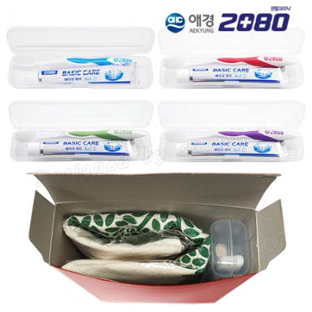 선물세트 에코백 애경 2080 칫솔+2080 치약 칫솔 치약 세트 #4
