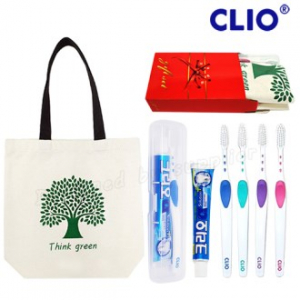 선물세트 에코백 클리오R+크리오치약 칫솔 치약 세트