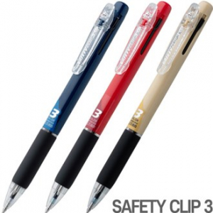 세이프티 클립 3색볼펜0.5mm